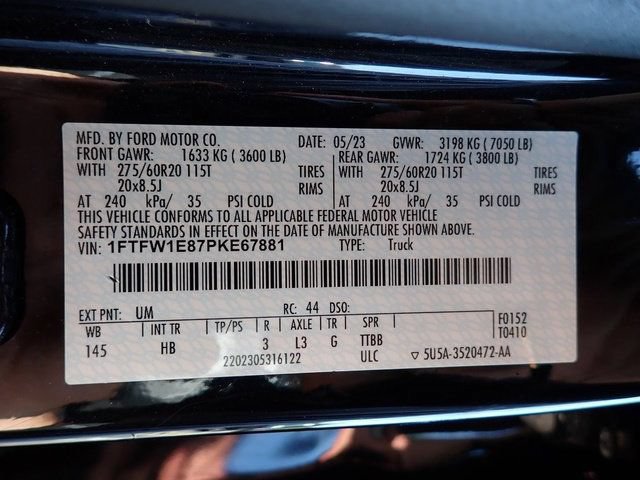 Certified 2023 Ford F150 Lariat w/ Equipment Group 502A High AWD/4WD image 24