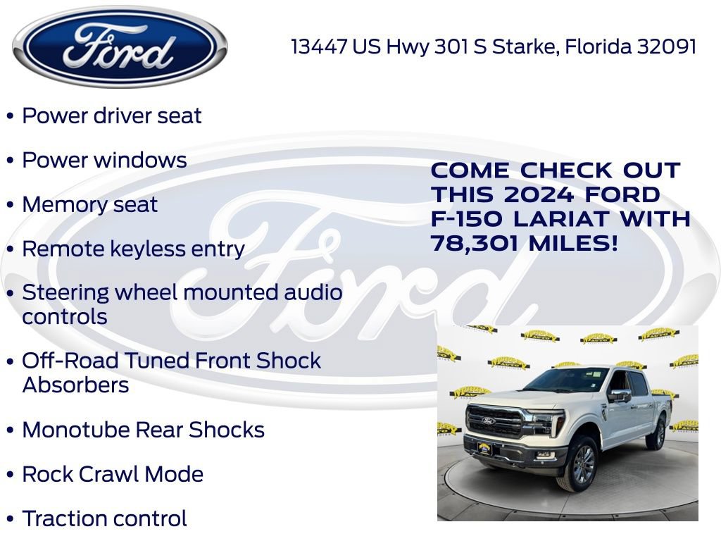 Certified 2024 Ford F150 Lariat w/ Bed Utility Package AWD/4WD image 32