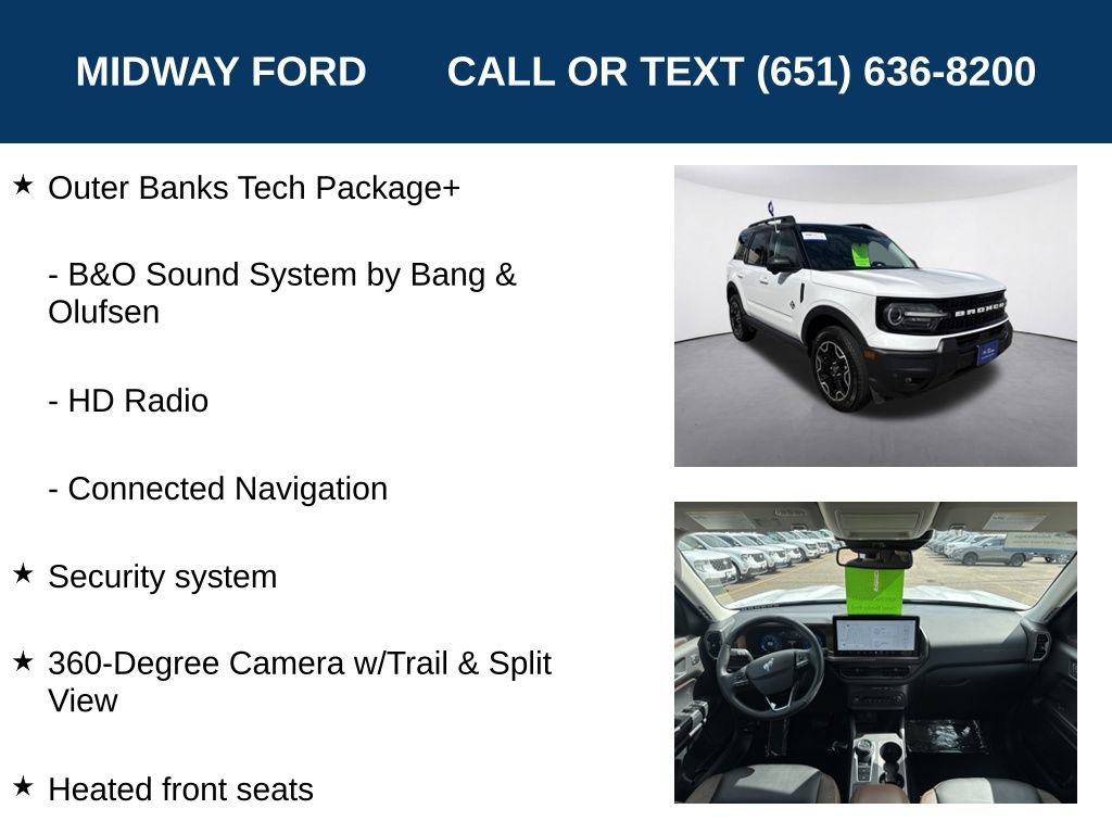 Certified 2025 Ford Bronco Sport Outer Banks w/ Outer Banks Tech Package+ AWD/4WD image 13
