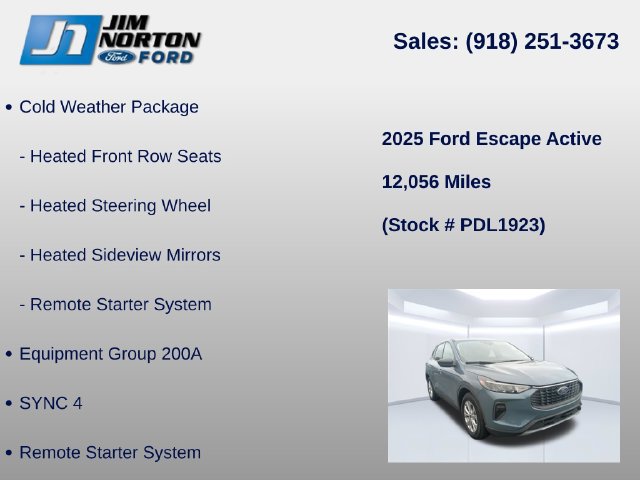 Certified 2025 Ford Escape Active w/ Cold Weather Package FWD image 8