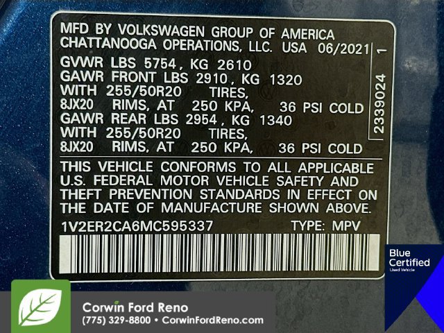 Used 2021 Volkswagen Atlas SEL FWD image 37