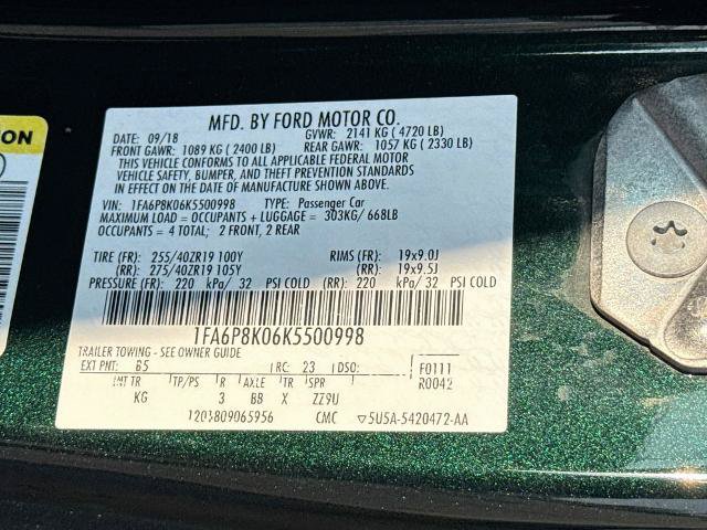 Certified 2019 Ford Mustang Bullitt w/ Bullitt Electronics Package RWD image 24