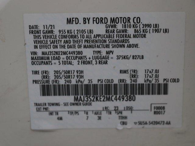 Certified 2021 Ford EcoSport Titanium FWD image 32