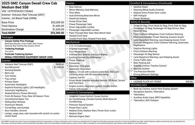 Used 2025 GMC Canyon Denali AWD/4WD image 3