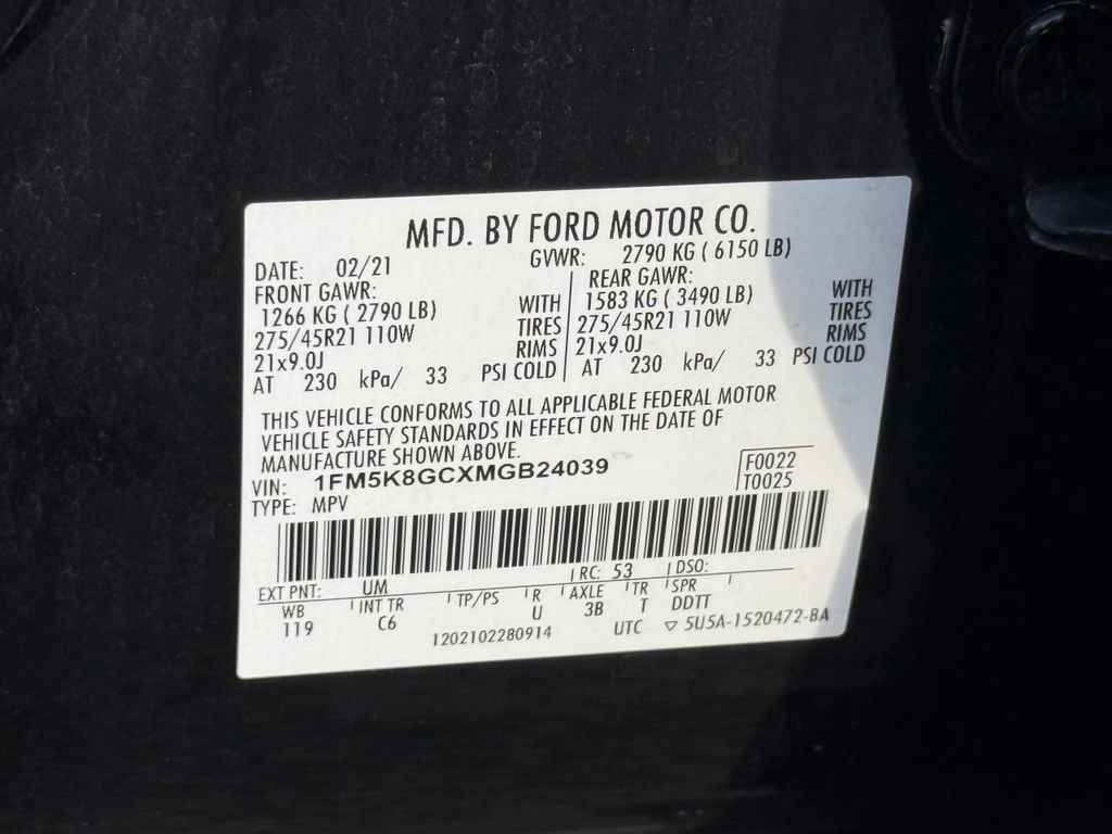 Certified 2021 Ford Explorer ST w/ Equipment Group 401A AWD/4WD image 28