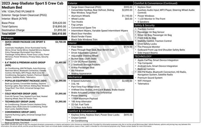 Used 2023 Jeep Gladiator Sport image 35