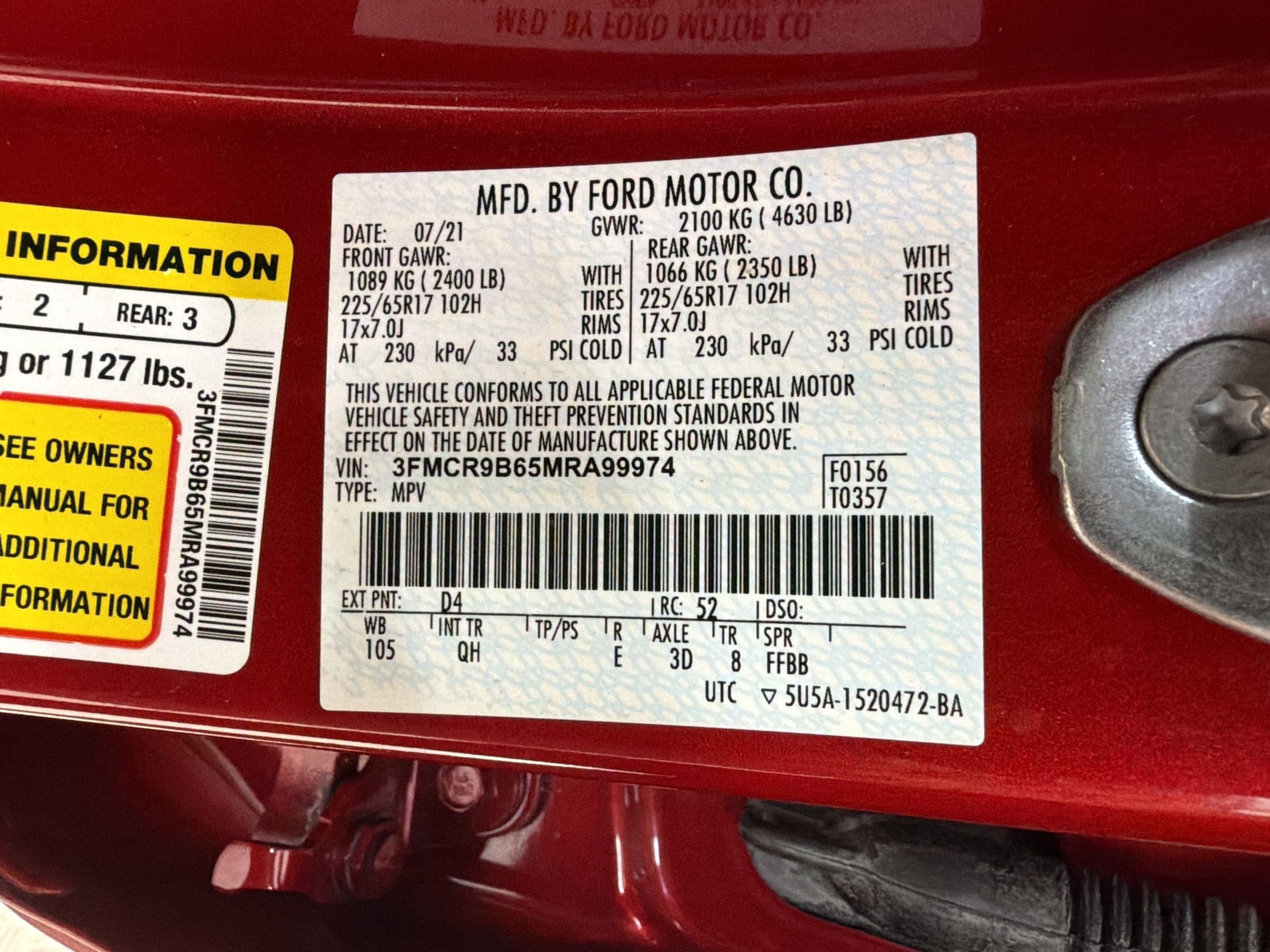 Certified 2021 Ford Bronco Sport Big Bend AWD/4WD image 24