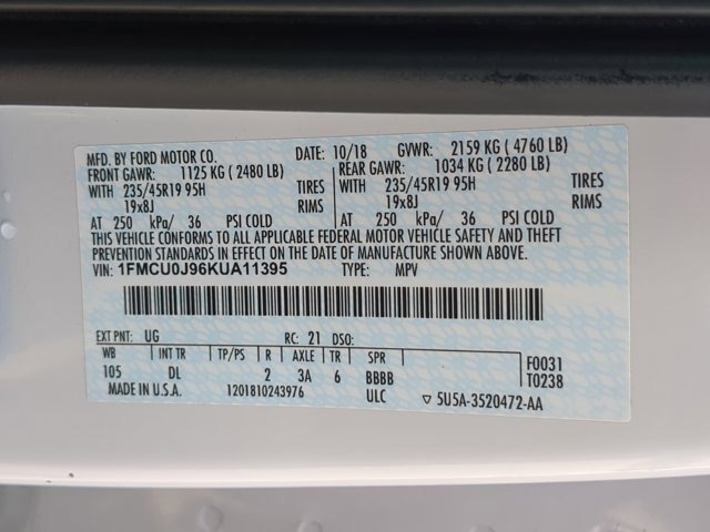 Certified 2019 Ford Escape Titanium FWD image 39