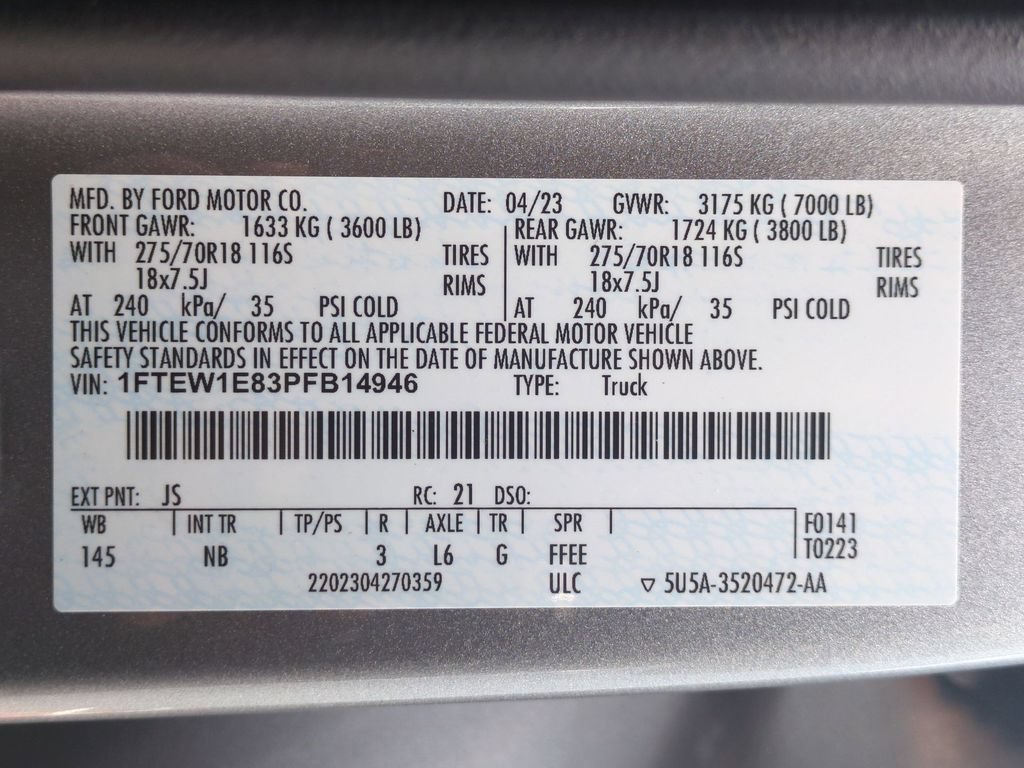 Certified 2023 Ford F150 Tremor w/ Equipment Group 402A High AWD/4WD image 31