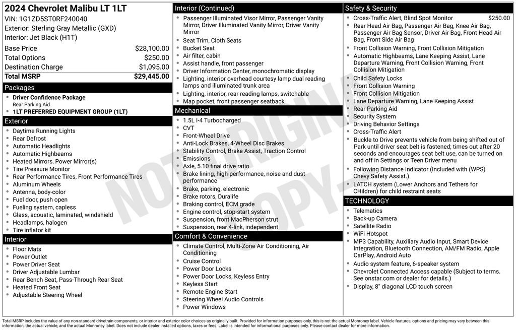 Used 2024 Chevrolet Malibu LT FWD image 34