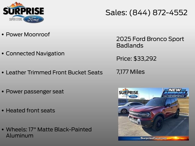 Certified 2025 Ford Bronco Sport Badlands w/ Badlands Tech Package AWD/4WD image 16