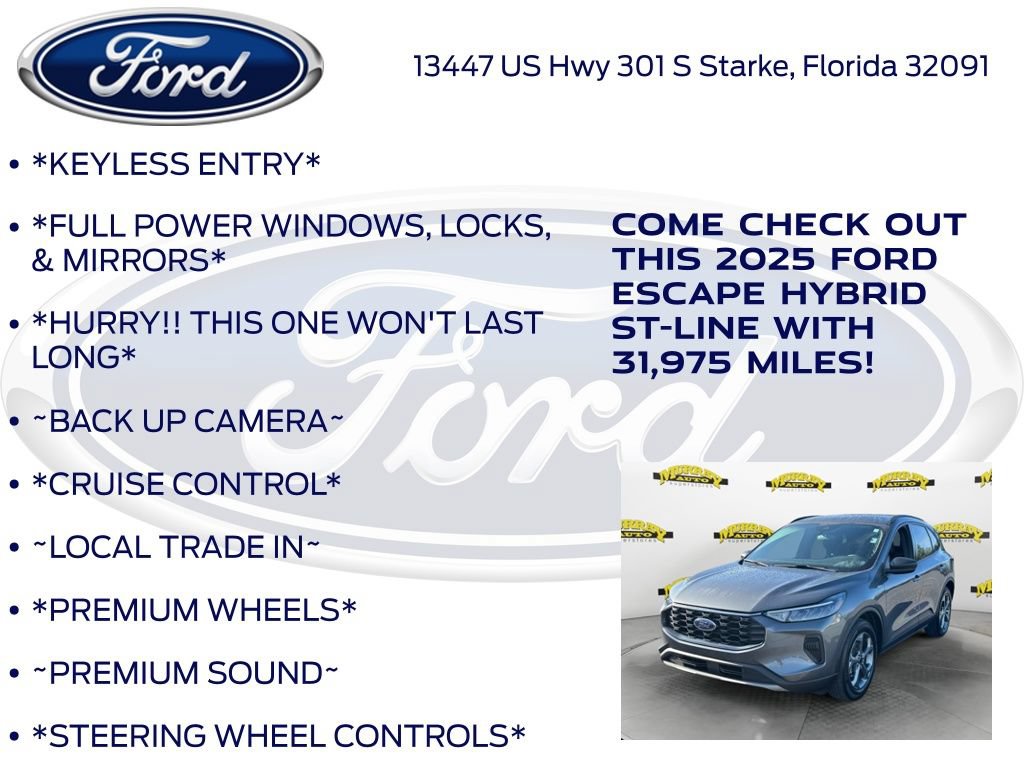 Certified 2025 Ford Escape ST-Line w/ Equipment Group 301A FWD image 12