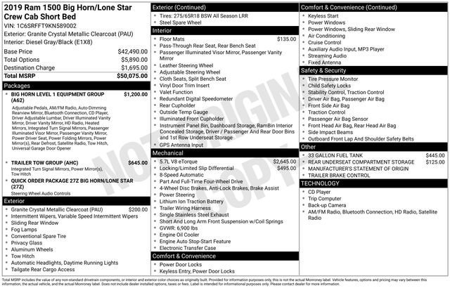Used 2019 RAM 1500 Big Horn image 14