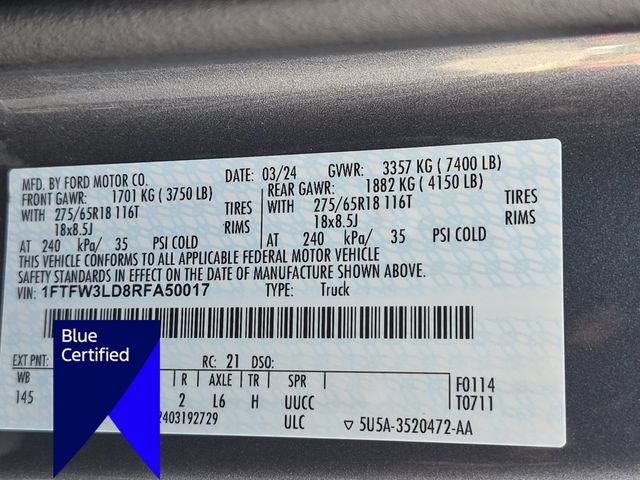 Certified 2024 Ford F150 XLT w/ Equipment Group 302A MID AWD/4WD image 38