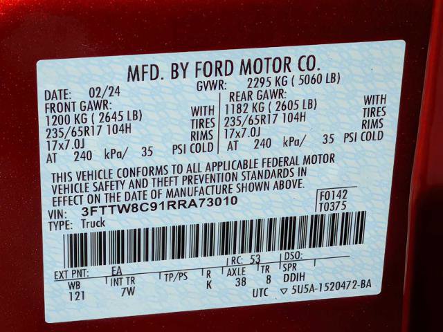 Certified 2024 Ford Maverick Tremor w/ Tremor Off-Road Package AWD/4WD image 35