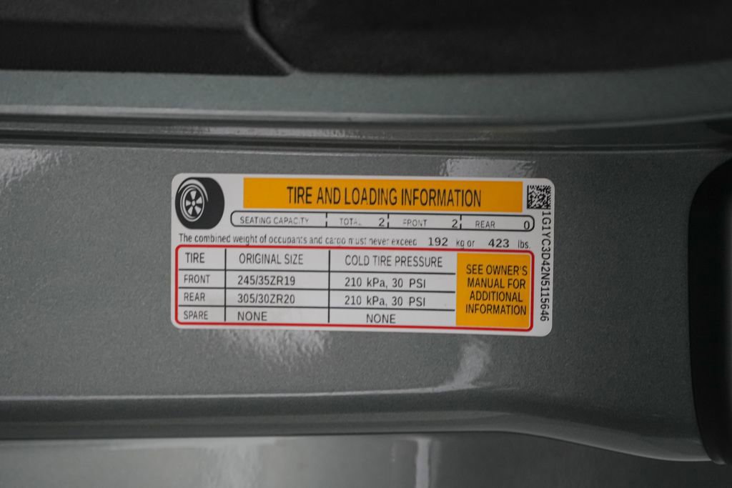 Used 2022 Chevrolet Corvette Stingray Premium Conv w/ Z51 Performance Package image 43