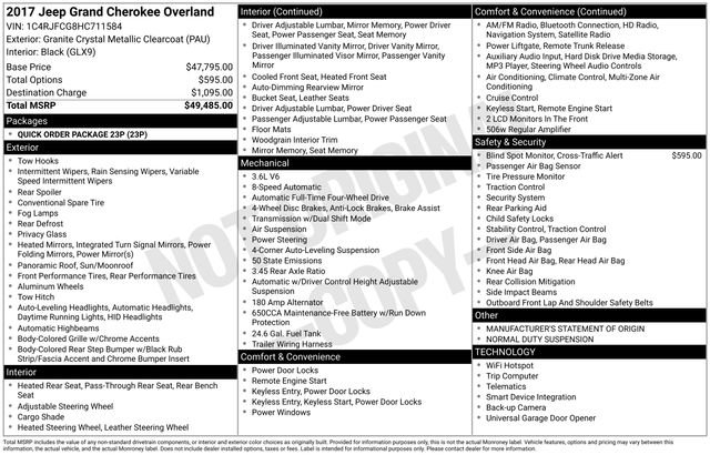 Used 2017 Jeep Grand Cherokee Overland image 3