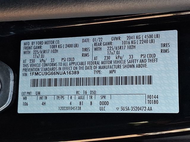 Certified 2022 Ford Escape SE w/ Convenience Package AWD/4WD image 26
