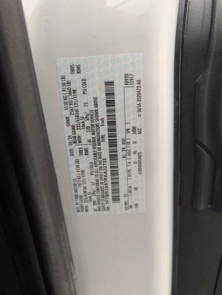 Certified 2024 Ford Transit 250 148 High Roof Extended w/ Load Area Protection Package image 43