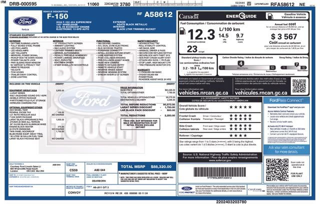 Certified 2024 Ford F150 Lariat w/ Equipment Group 502A High image 13