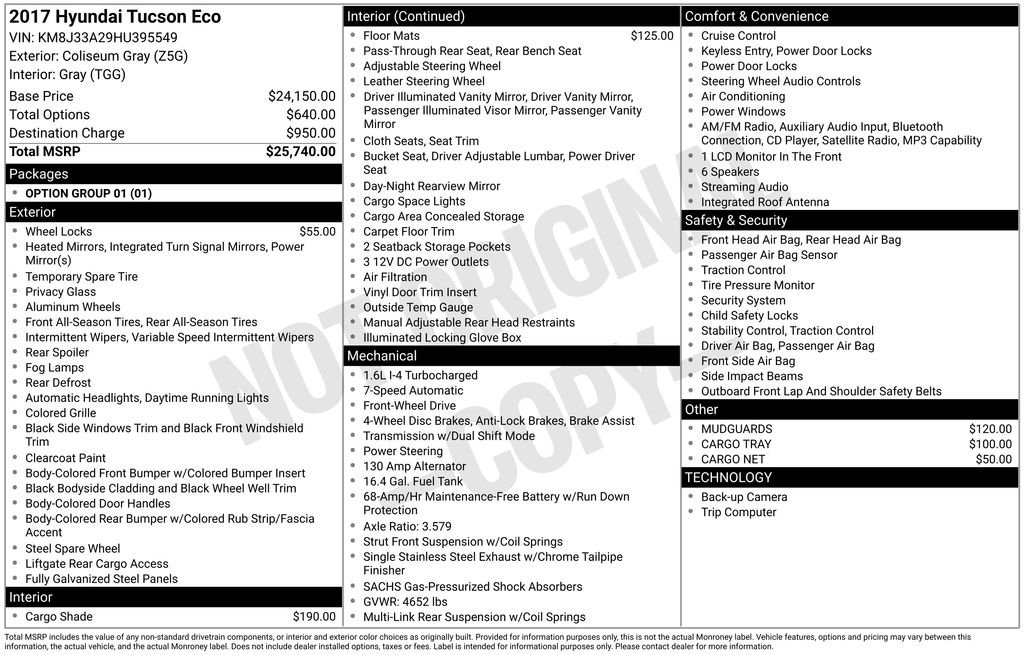 Used 2017 Hyundai Tucson Eco image 3