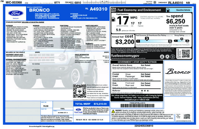 Certified 2024 Ford Bronco Heritage Edition AWD/4WD image 5