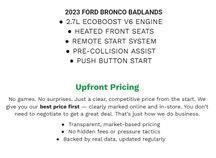 Certified 2023 Ford Bronco Badlands w/ Sasquatch Package AWD/4WD image 2