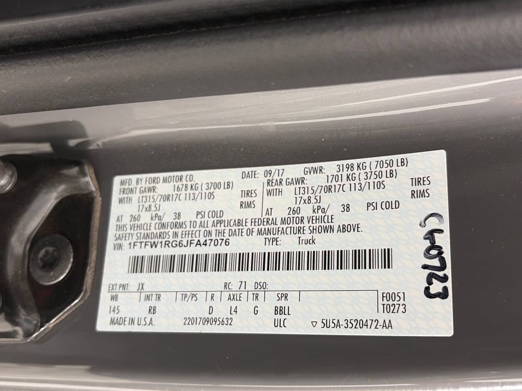 Certified 2018 Ford F150 Raptor w/ Equipment Group 802A Luxury AWD/4WD image 9