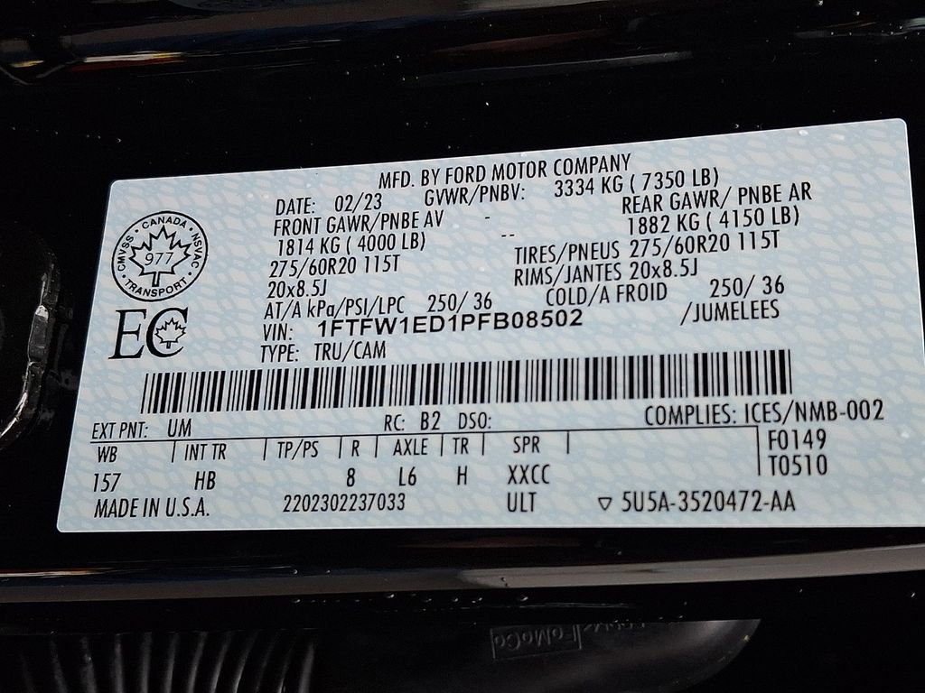 Certified 2023 Ford F150 Lariat w/ Equipment Group 502A High image 28