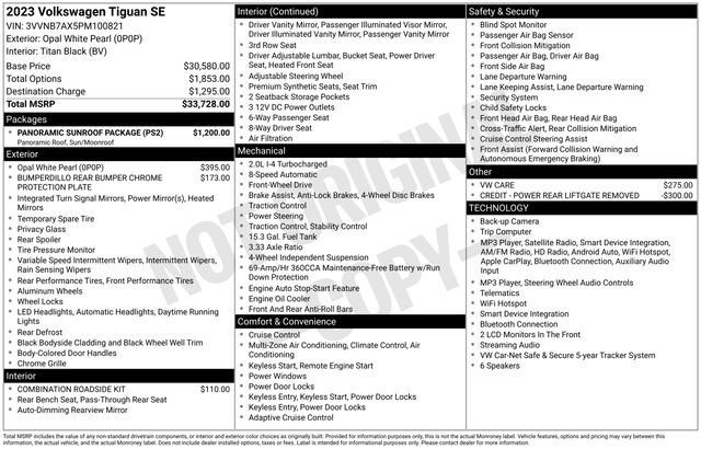 Used 2023 Volkswagen Tiguan SE w/ Panoramic Sunroof Package FWD image 38