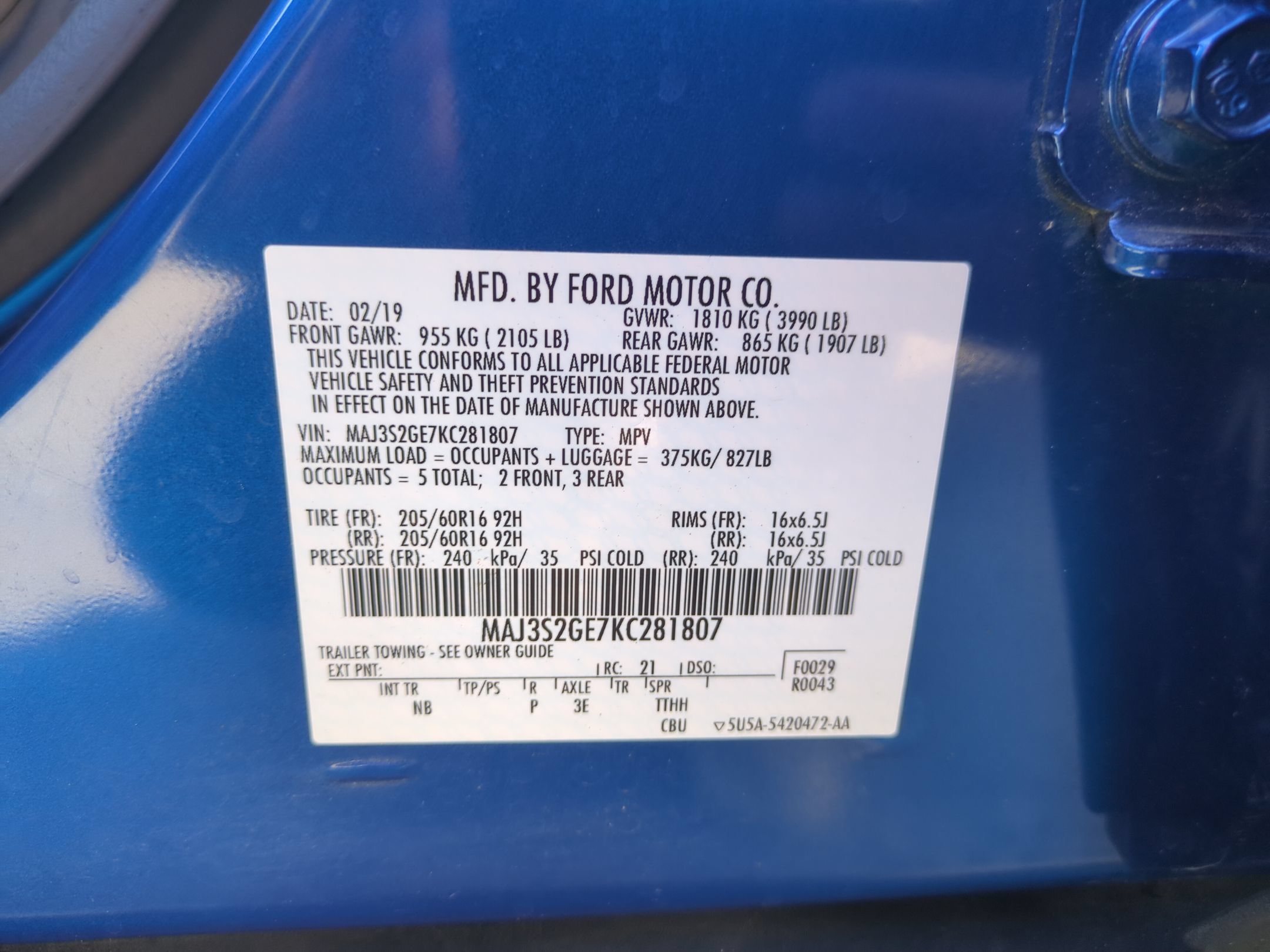 Certified 2019 Ford EcoSport SE FWD image 33