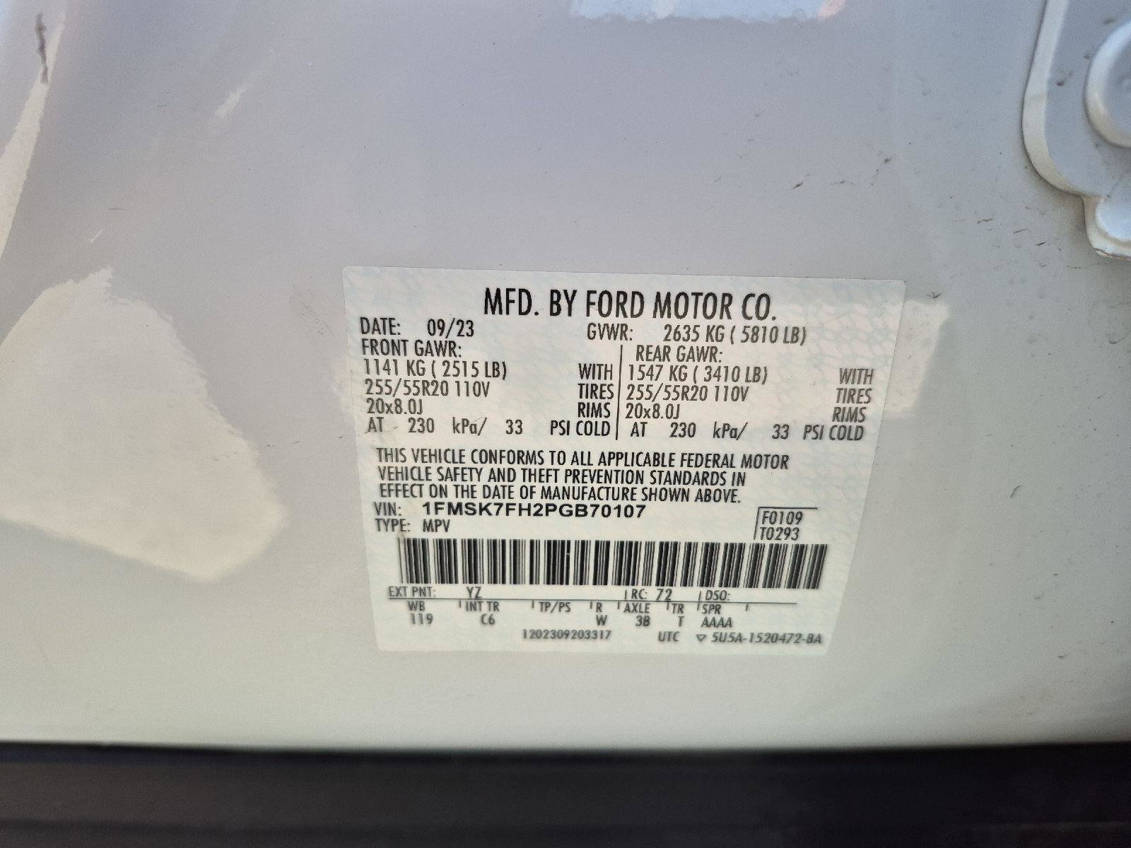 Certified 2023 Ford Explorer Limited w/ Equipment Group 301A image 38