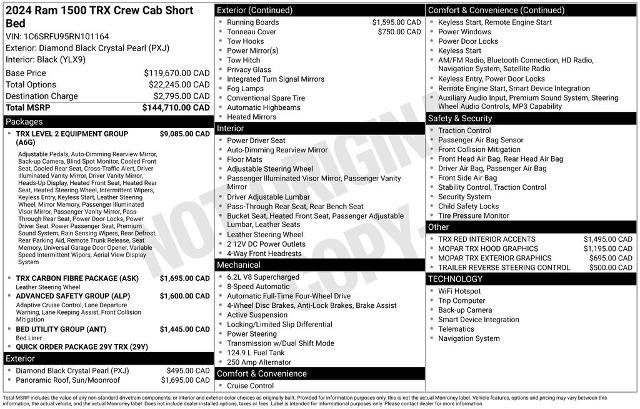 Used 2024 RAM 1500 TRX w/ TRX Level 2 Equipment Group AWD/4WD image 36