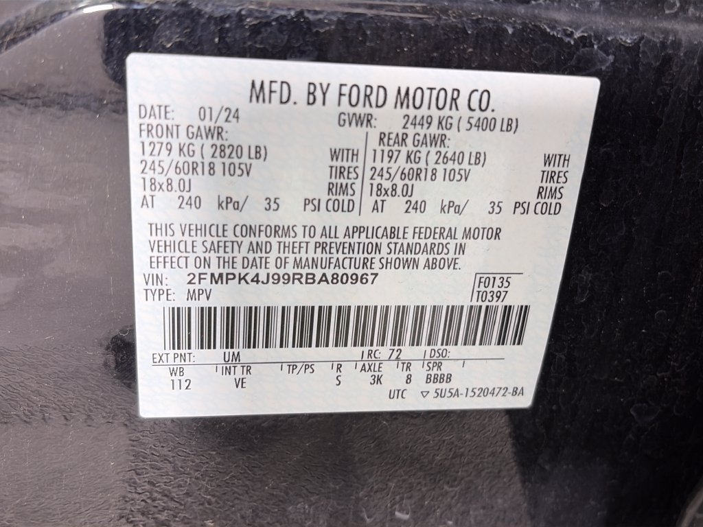 Certified 2024 Ford Edge SEL AWD/4WD image 9