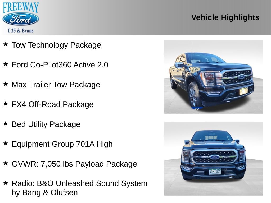 Certified 2022 Ford F150 Platinum w/ Equipment Group 701A High image 4