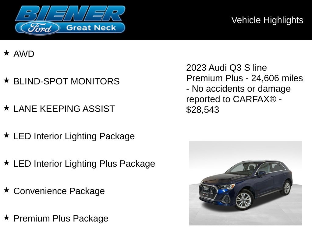 Used 2023 Audi Q3 2.0T Premium Plus w/ Premium Plus Package AWD/4WD image 9