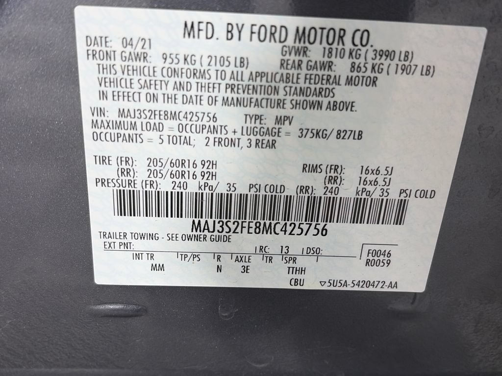Certified 2021 Ford EcoSport S FWD image 9