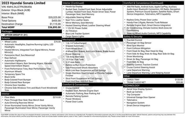 Used 2023 Hyundai Sonata Limited FWD image 36
