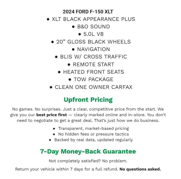 Certified 2024 Ford F150 XLT w/ Equipment Group 303A High image 2