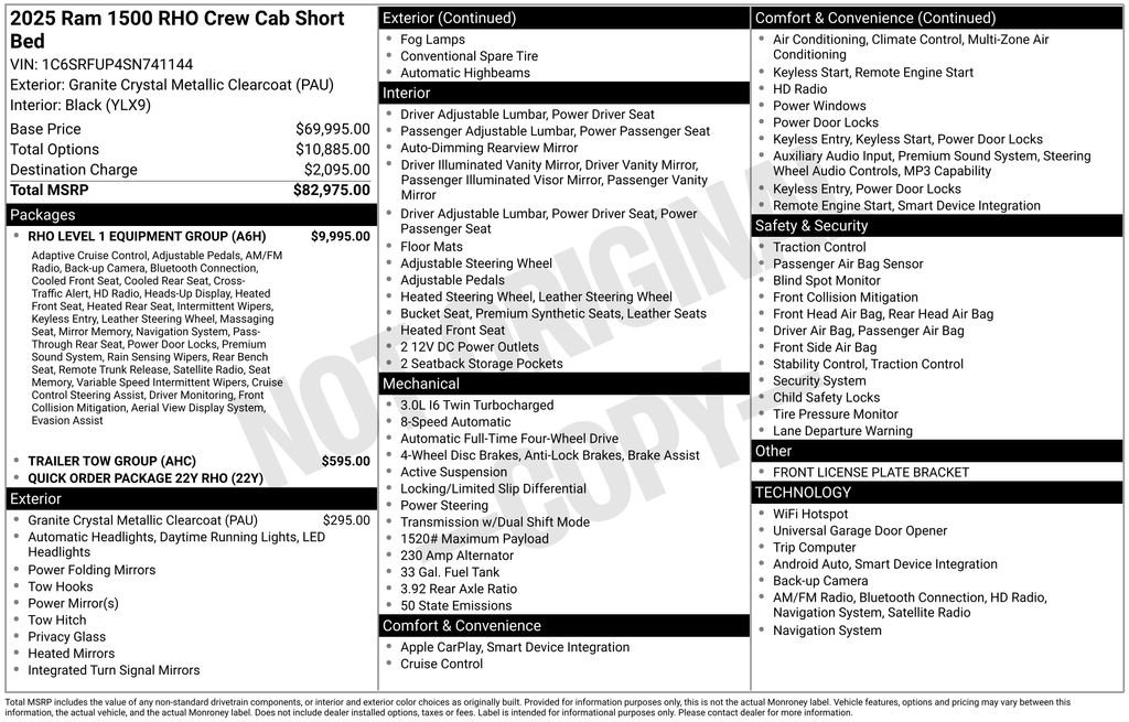Used 2025 RAM 1500 RHO w/ RHO Level 1 Equipment Group AWD/4WD image 6