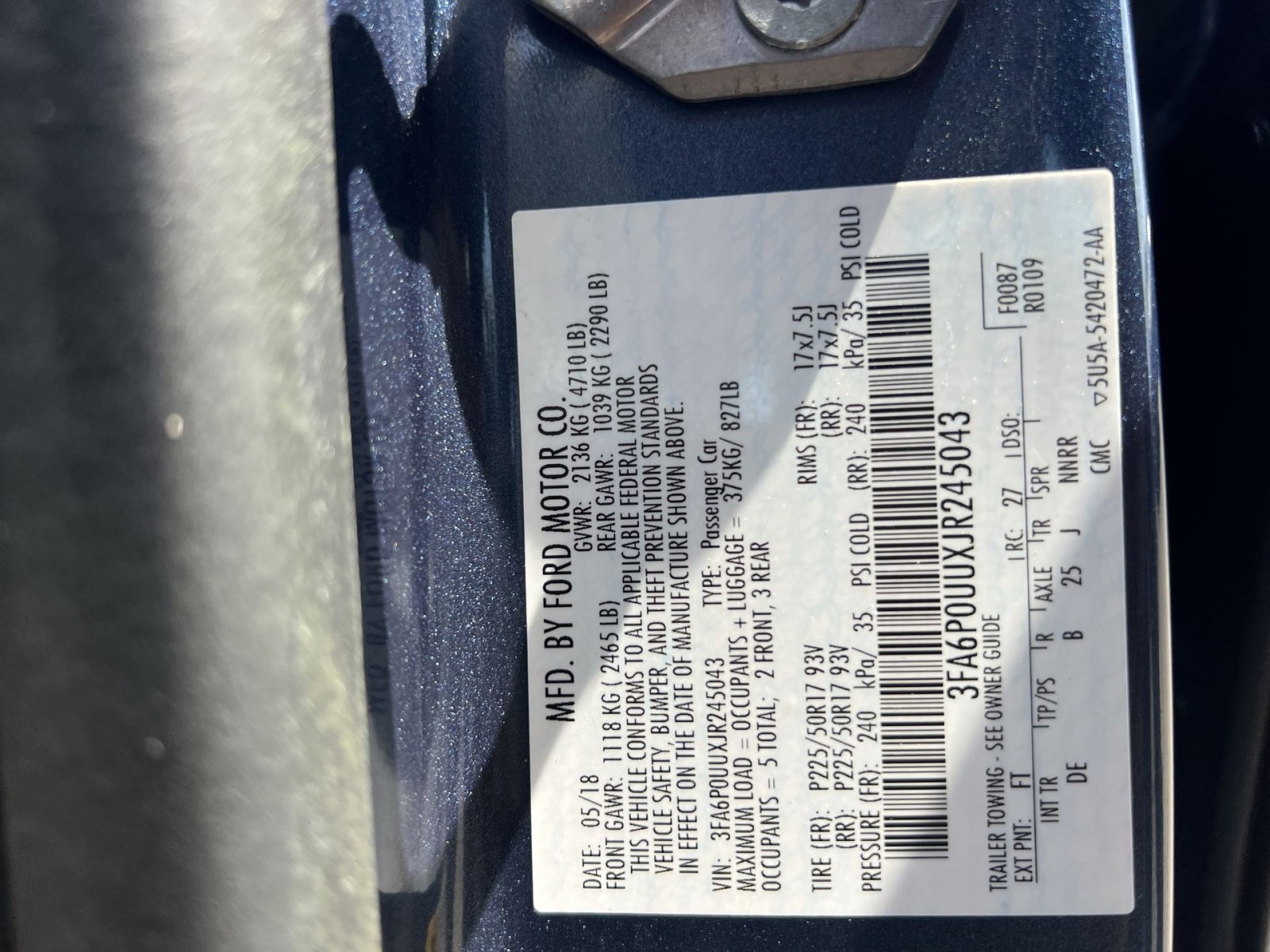 Certified 2018 Ford Fusion S image 35