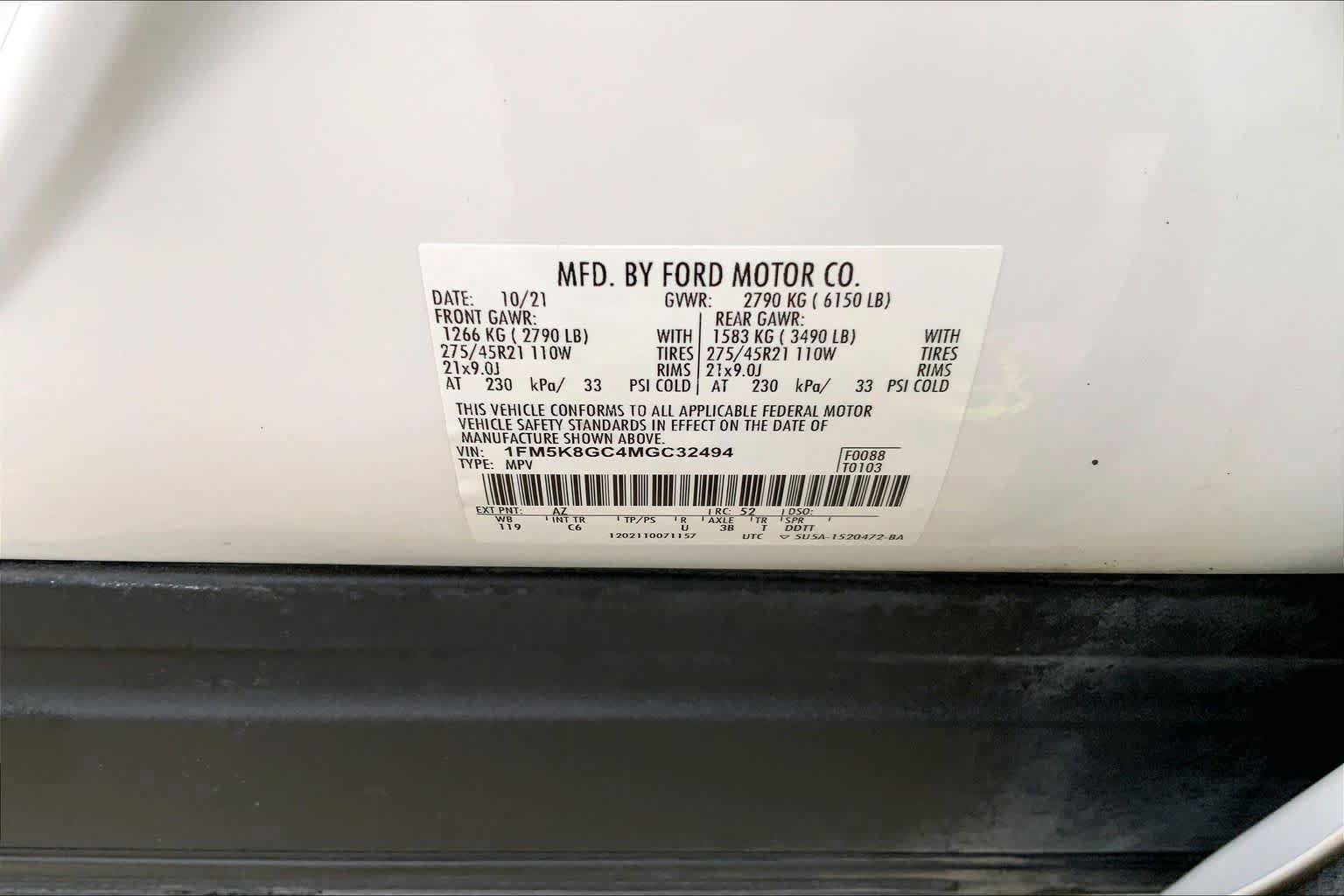 Certified 2021 Ford Explorer ST w/ Equipment Group 401A AWD/4WD image 34