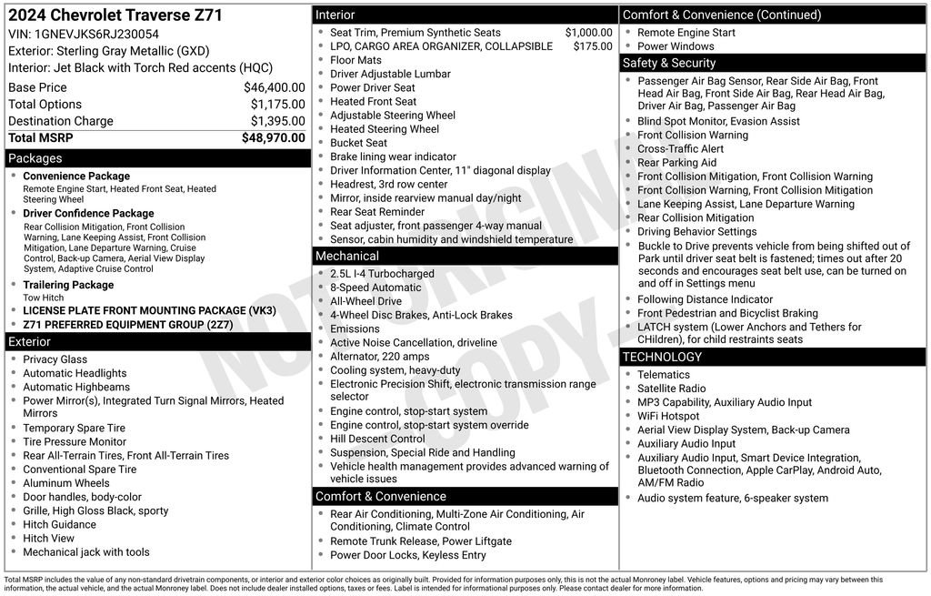 Used 2024 Chevrolet Traverse Z71 AWD/4WD image 32