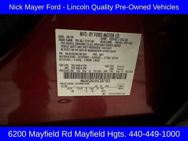 Certified 2020 Ford EcoSport SE image 31