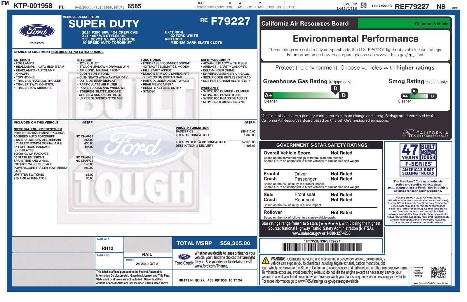 Certified 2024 Ford F250 XLT w/ FX4 Off-Road Package AWD/4WD image 54