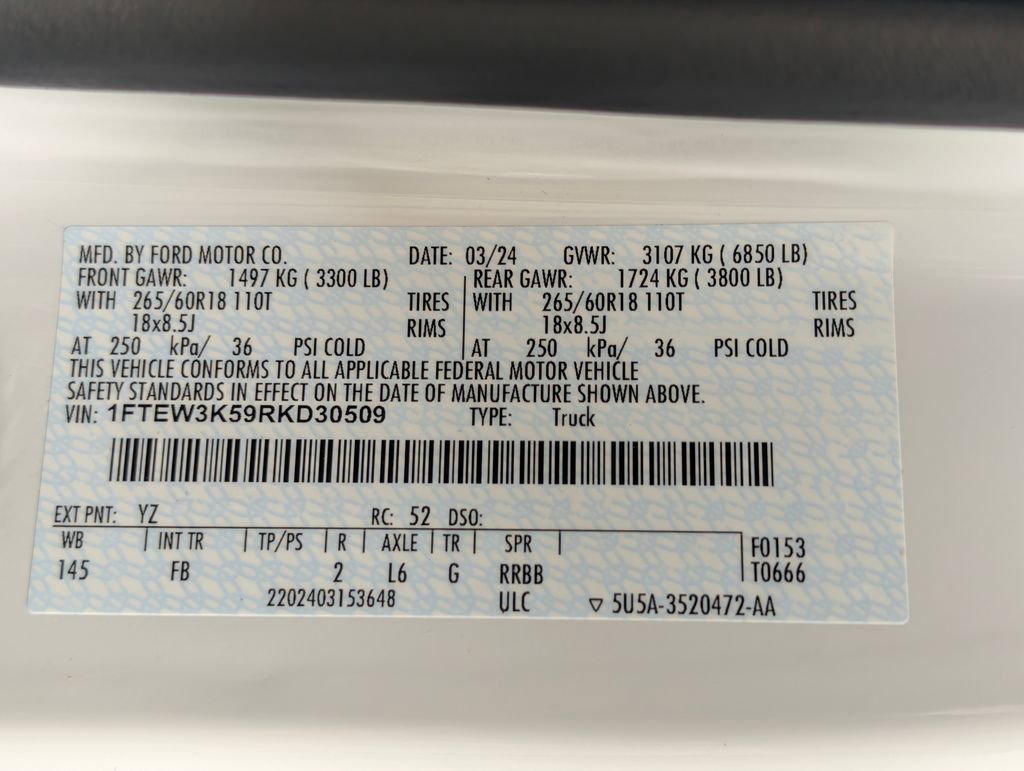 Certified 2024 Ford F150 XLT w/ Equipment Group 302A MID image 26