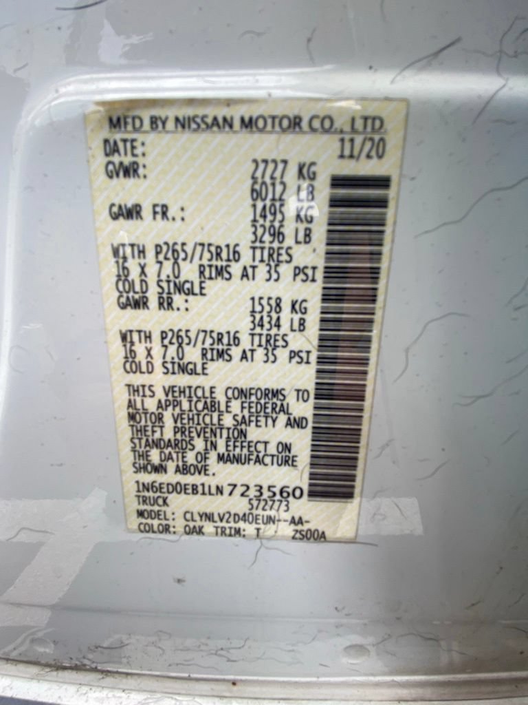 Used 2020 Nissan Frontier PRO-4X w/ Pro-4x Utility Package AWD/4WD image 32