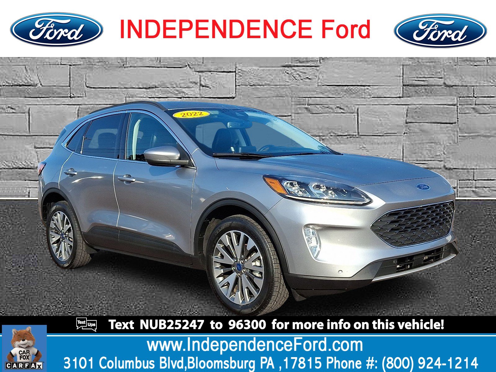 Certified 2022 Ford Escape Titanium w/ Class II Trailer Tow Package