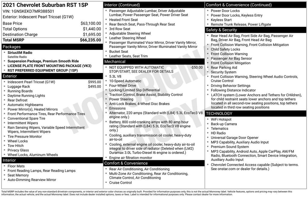 Used 2021 Chevrolet Suburban RST AWD/4WD image 24