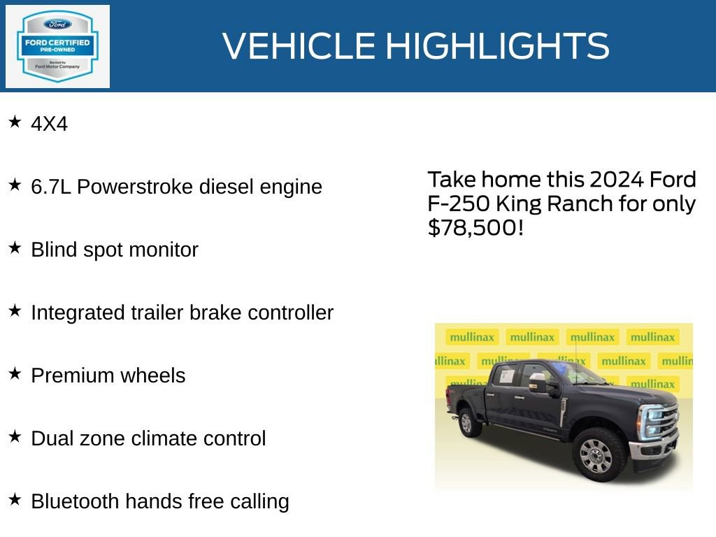 Certified 2024 Ford F250 King Ranch w/ Chrome Package image 24